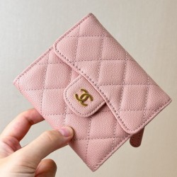 샤넬 클래식 스몰 지갑 캐비어 골드 메탈