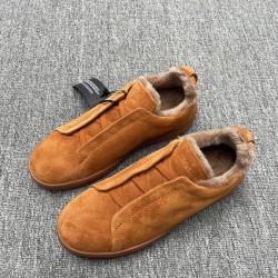 제냐 스웨이드 트리플 스티치 스웨이드 스니커즈