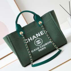 샤넬 31 RUE 믹스드 파이버 도빌백  미디엄