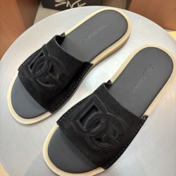 돌체앤가바나 스웨이드 슬리퍼