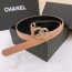샤넬 CC  레더  벨트
