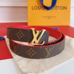 루이비통 LV 버클 모노그램 골드 벨트