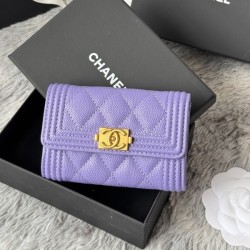 샤넬 보이 캐비어 플랩 카드 지갑 A80603