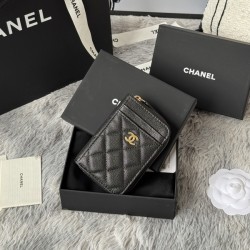 샤넬 클래식 지퍼 카드 지갑 캐비어 AP1650