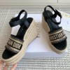 디올 DWAY 디웨이 웨지 샌들 블랙