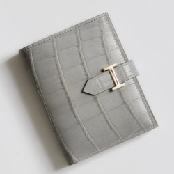 에르메스 베안 컴팩트 악어가죽