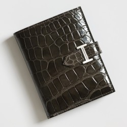 에르메스 베안 컴팩트 악어가죽