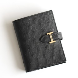 에르메스 베안 컴팩트 타조가죽