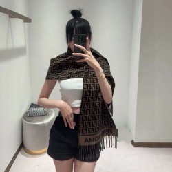 펜디 울 100% FF 머플러