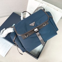 프라다 리나일론 앤 레더 숄더 브랜디 2VD081