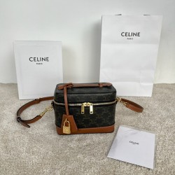 셀린느 25FW 트리옹프 카프스킨 베니티 숄더 119462