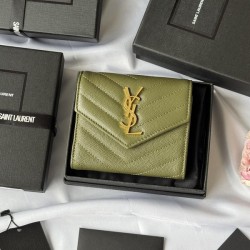 생로랑 모노그램 컴팩트 3단 반지갑 403943