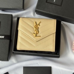 생로랑 모노그램 컴팩트 3단 반지갑 403943