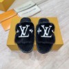 루이비통 25ss (유럽판) 시어링 퍼 뮬 슬리퍼
