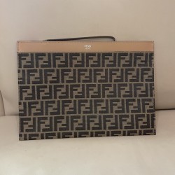 펜디 FF 자카드 플랫 파우치 클러치백 7N0134