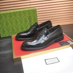 구찌 레이스업 레더 로퍼