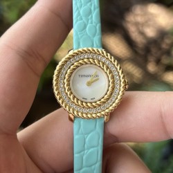 티파니 로프 워치 골드 화이트