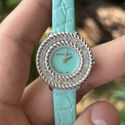 티파니 로프 워치 실버 블루