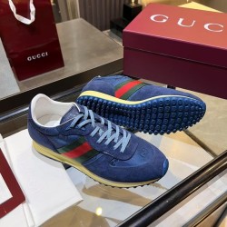 구찌 리-모션 스웨이드 스니커즈