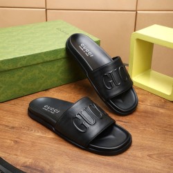 구찌 남성용 GG 레더 슬리퍼