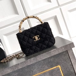 샤넬 미니 트위드 펄 골드 메탈 AP4975