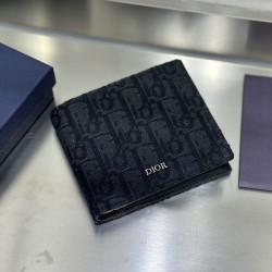 디올 오블리크 컴팩트 지갑 블랙