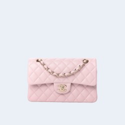 샤넬 클래식 스몰 램스킨 핑크 골드