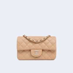 샤넬 미니 플랩백 베이지 & 골드메탈