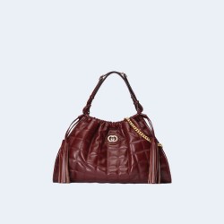 구찌 레드 레더 미디엄 토트백