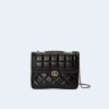 구찌 데코 블랙 레더 스몰 숄더백