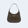 프라다 미디엄 클레오 레더 숄더백 카키